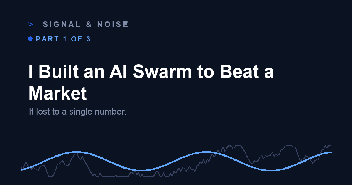 I Built an Army of AI Pundits to Beat a Prediction Market. They Lost to a Single Number.