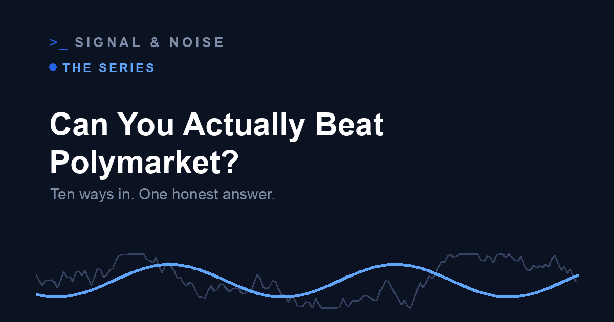 Can You Actually Beat Polymarket? I Spent Weeks Trying Everything.